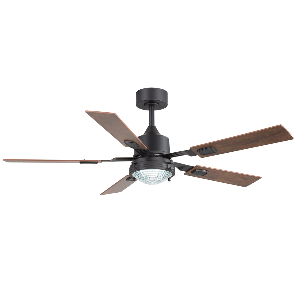 52-in Integrated LED Ceiling Fan with Remote and 5 Reversible Fan Blades,6" Downrod Included