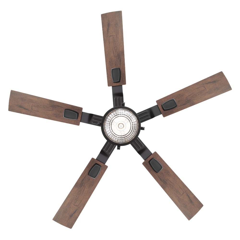 52-in Integrated LED Ceiling Fan with Remote and 5 Reversible Fan Blades,6" Downrod Included