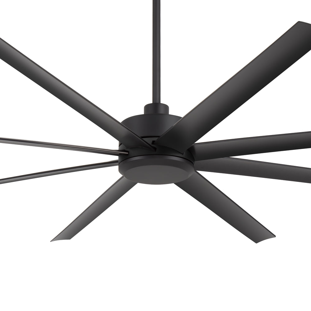 Large 84-inch 8-Blade Black Ceiling Fan with Remote without Light,6",12" and 24" Downrods Included