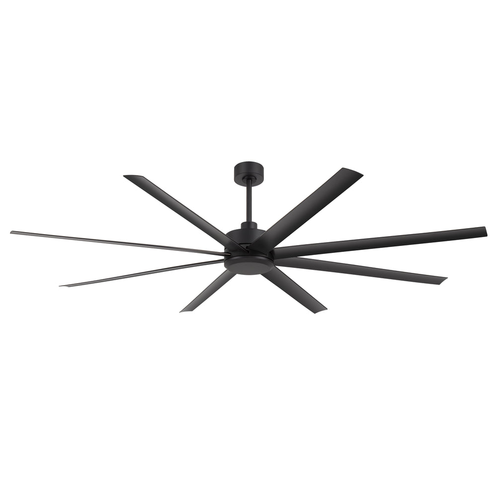 Large 84-inch 8-Blade Black Ceiling Fan with Remote without Light,6",12" and 24" Downrods Included