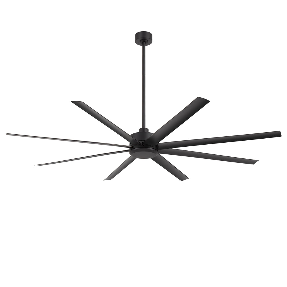 Large 84-inch 8-Blade Black Ceiling Fan with Remote without Light,6",12" and 24" Downrods Included