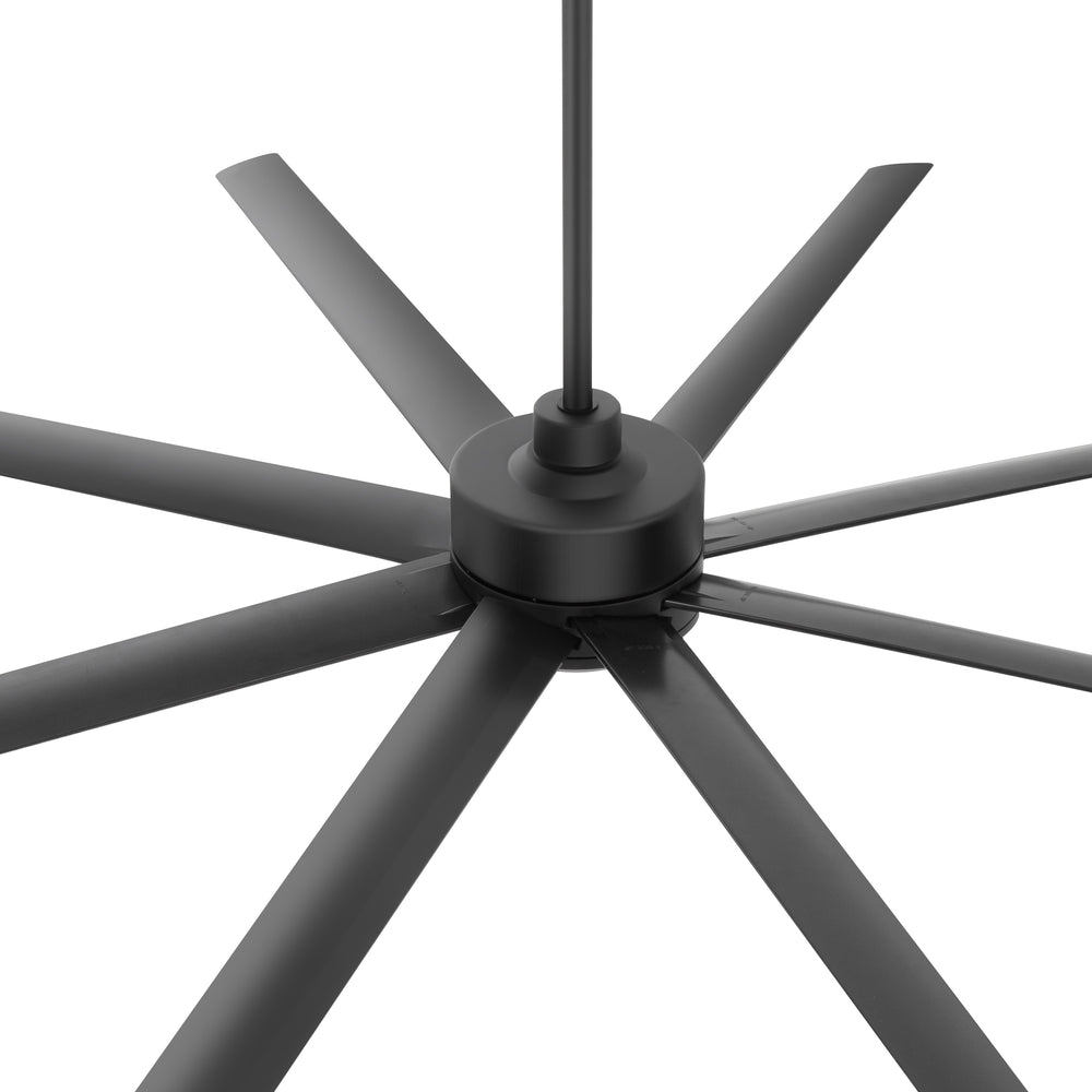 Large 84-inch 8-Blade Black Ceiling Fan with Remote without Light,6",12" and 24" Downrods Included
