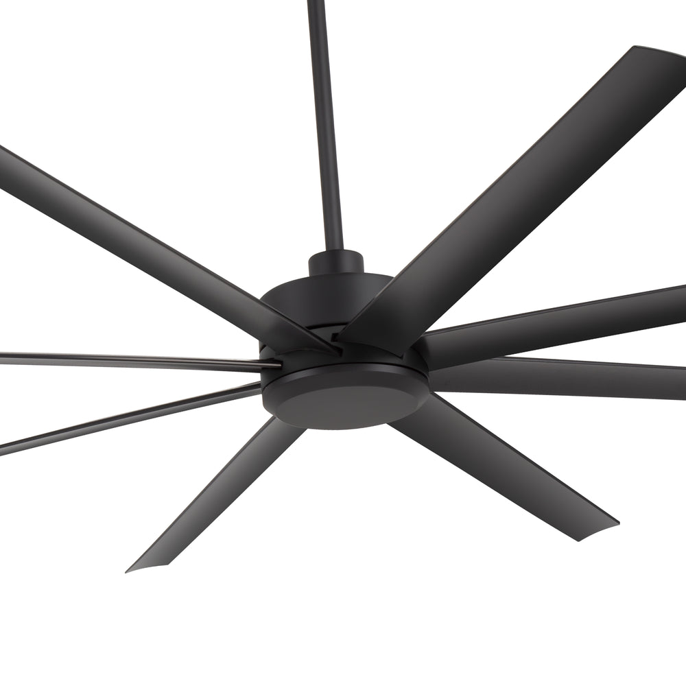 Large 84-inch 8-Blade Black Ceiling Fan with Remote without Light,6",12" and 24" Downrods Included
