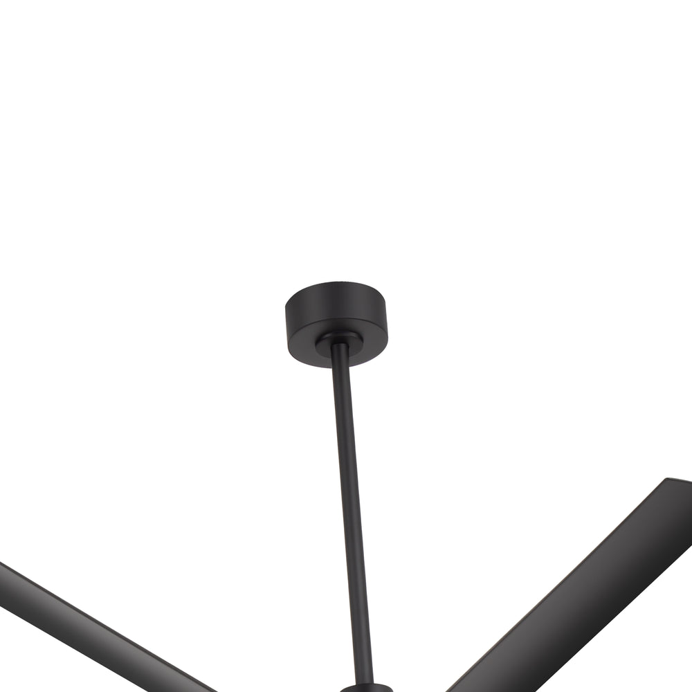 Large 84-inch 8-Blade Black Ceiling Fan with Remote without Light,6",12" and 24" Downrods Included