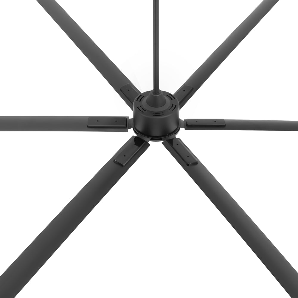 Breezary 120 Inch HVLS Industrial Ceiling Fan with PMSM Motor, 8-Blade Large Ceiling Fan for Warehouse, Gym and Factory - Aluminum No Light