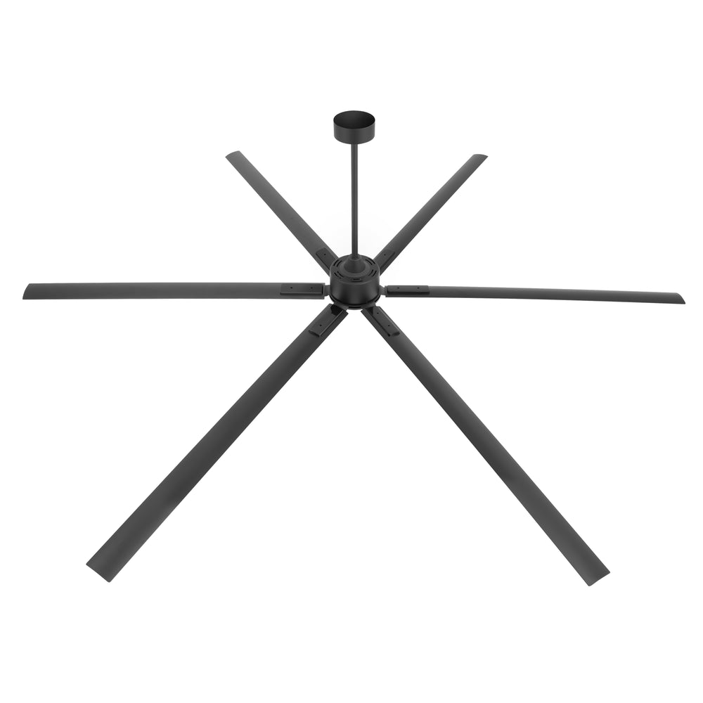 Breezary 120 Inch HVLS Industrial Ceiling Fan with PMSM Motor, 8-Blade Large Ceiling Fan for Warehouse, Gym and Factory - Aluminum No Light