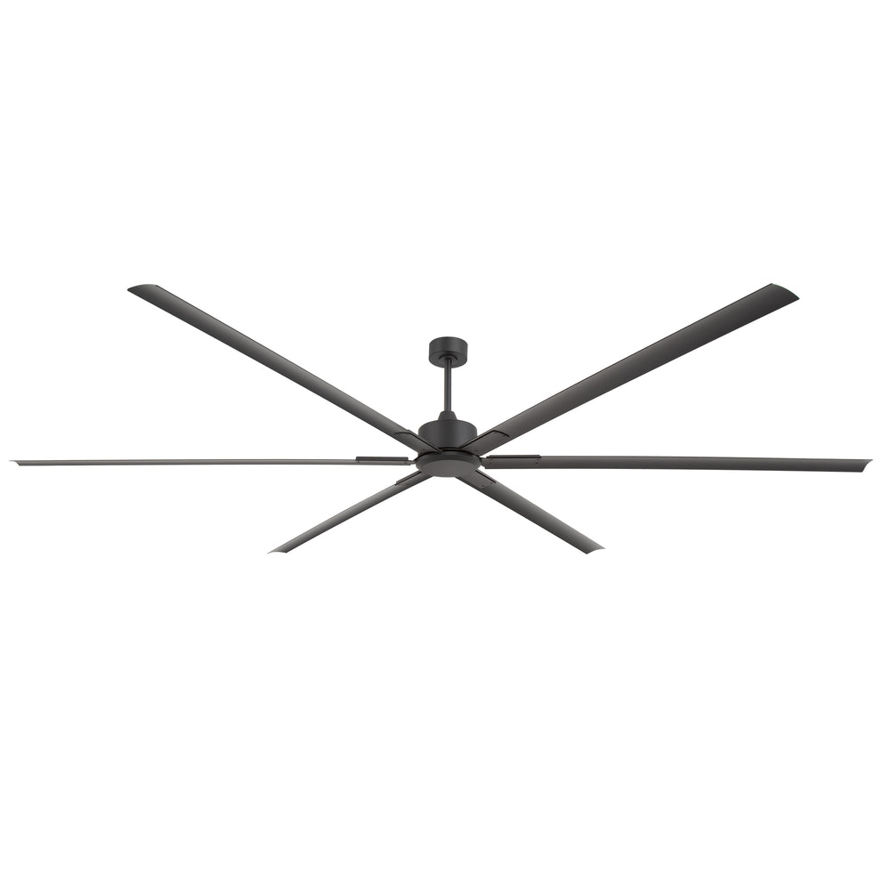 Breezary 120 Inch HVLS Industrial Ceiling Fan with PMSM Motor, 8-Blade Large Ceiling Fan for Warehouse, Gym and Factory - Aluminum No Light