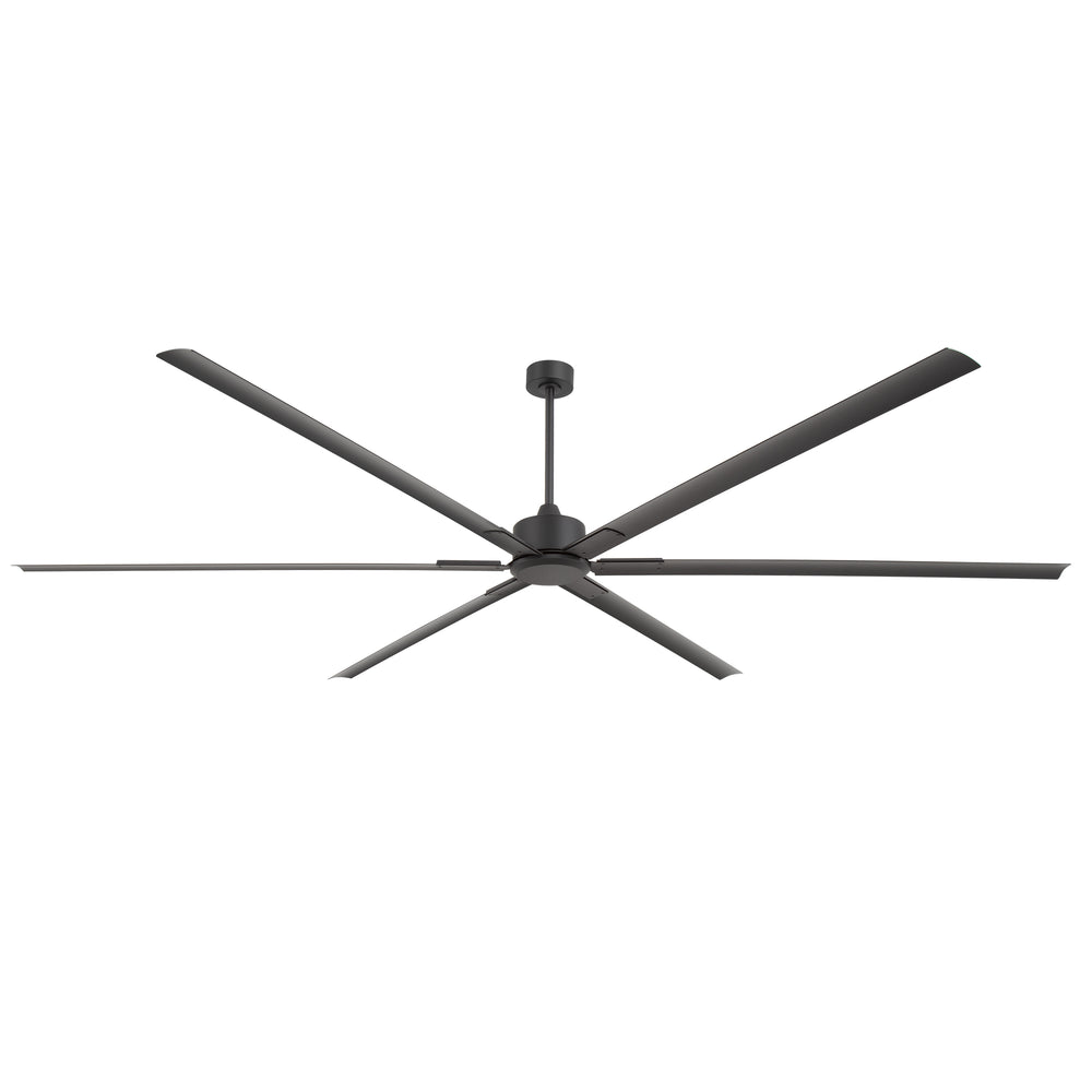 Breezary 120 Inch HVLS Industrial Ceiling Fan with PMSM Motor, 8-Blade Large Ceiling Fan for Warehouse, Gym and Factory - Aluminum No Light