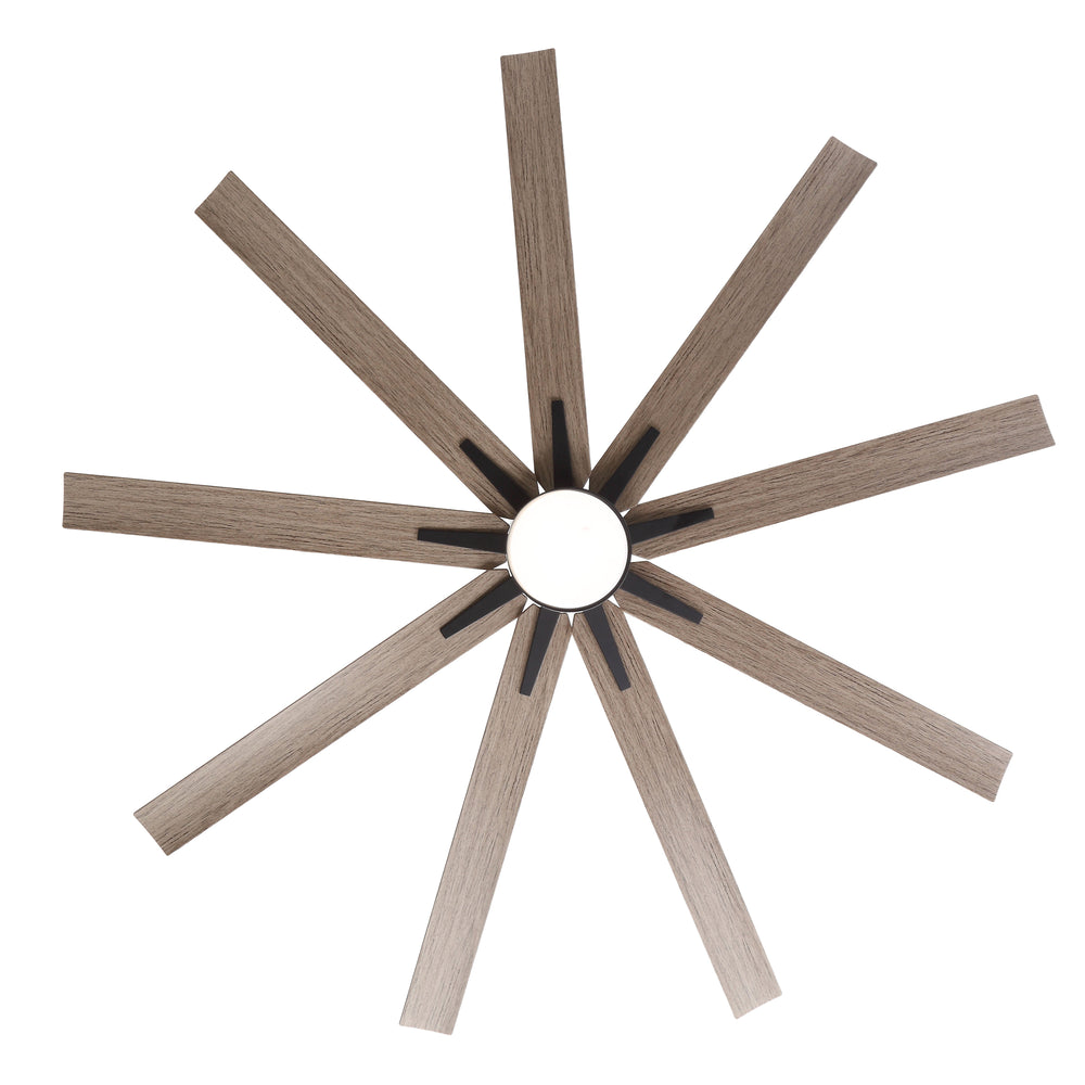 Breezary 65" 9-Blade Silent DC Motor Modern Ceiling Fan with 22W LED Light (Memory Function)