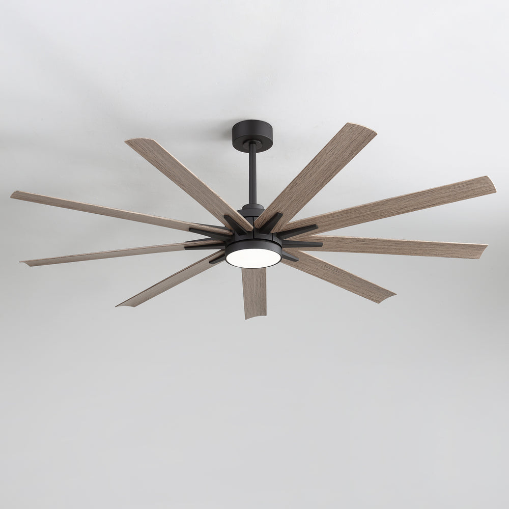 Breezary 65" 9-Blade Silent DC Motor Modern Ceiling Fan with 22W LED Light (Memory Function)