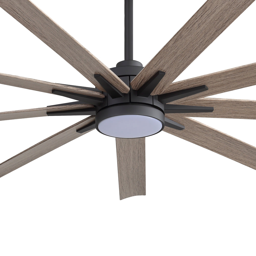 Breezary 65" 9-Blade Silent DC Motor Modern Ceiling Fan with 22W LED Light (Memory Function)