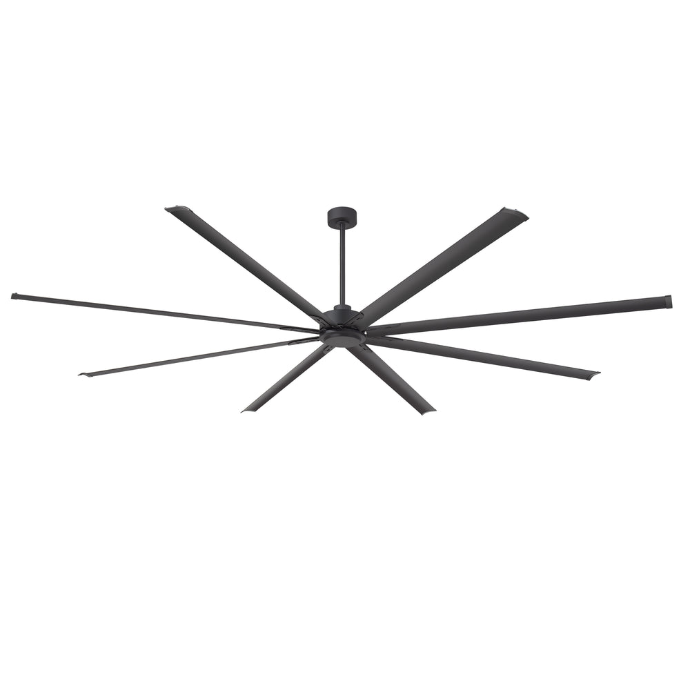 Breezary 120 Inch HVLS Industrial Ceiling Fan with PMSM Motor, 8-Blade Large Ceiling Fan for Warehouse, Gym and Factory - Aluminum No Light