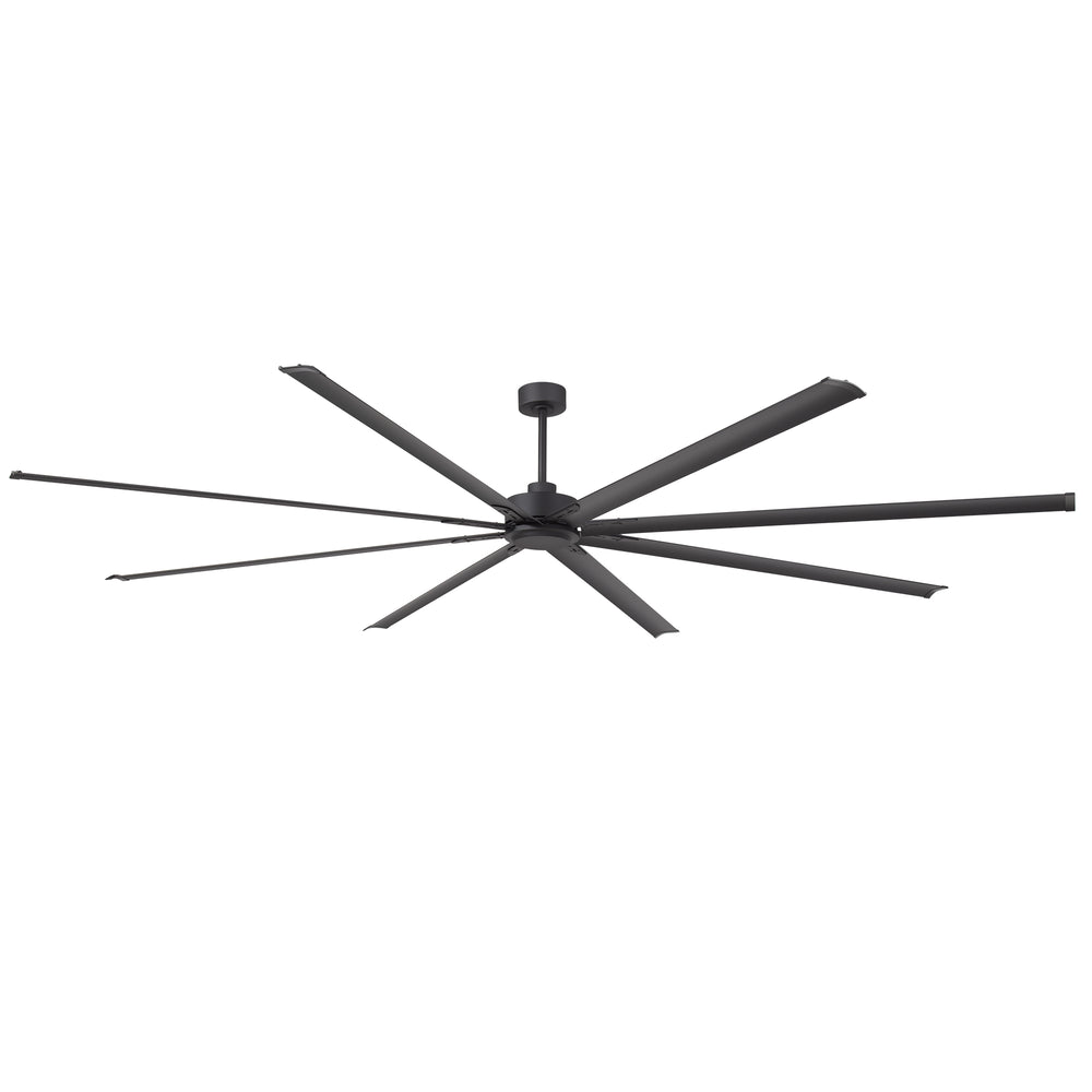 Breezary 120 Inch HVLS Industrial Ceiling Fan with PMSM Motor, 8-Blade Large Ceiling Fan for Warehouse, Gym and Factory - Aluminum No Light