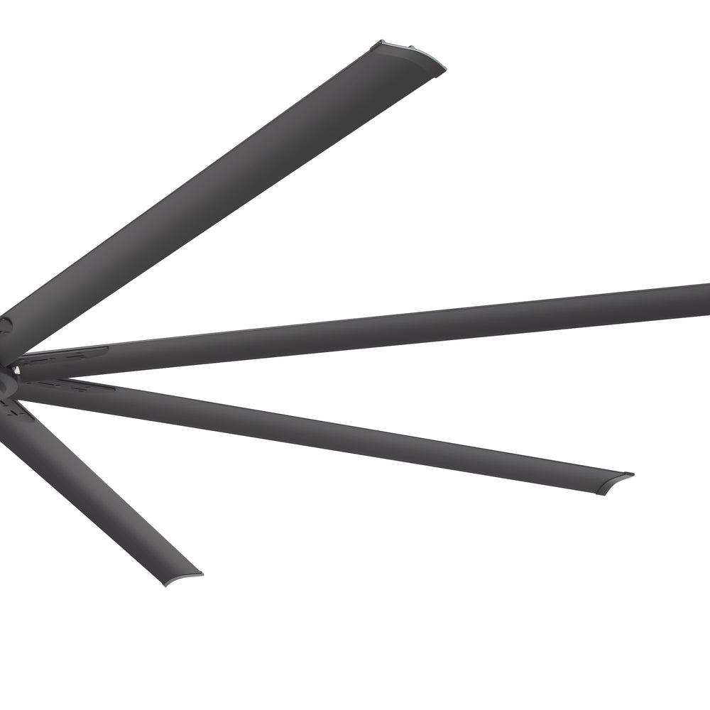 Breezary 120 Inch HVLS Industrial Ceiling Fan with PMSM Motor, 8-Blade Large Ceiling Fan for Warehouse, Gym and Factory - Aluminum No Light