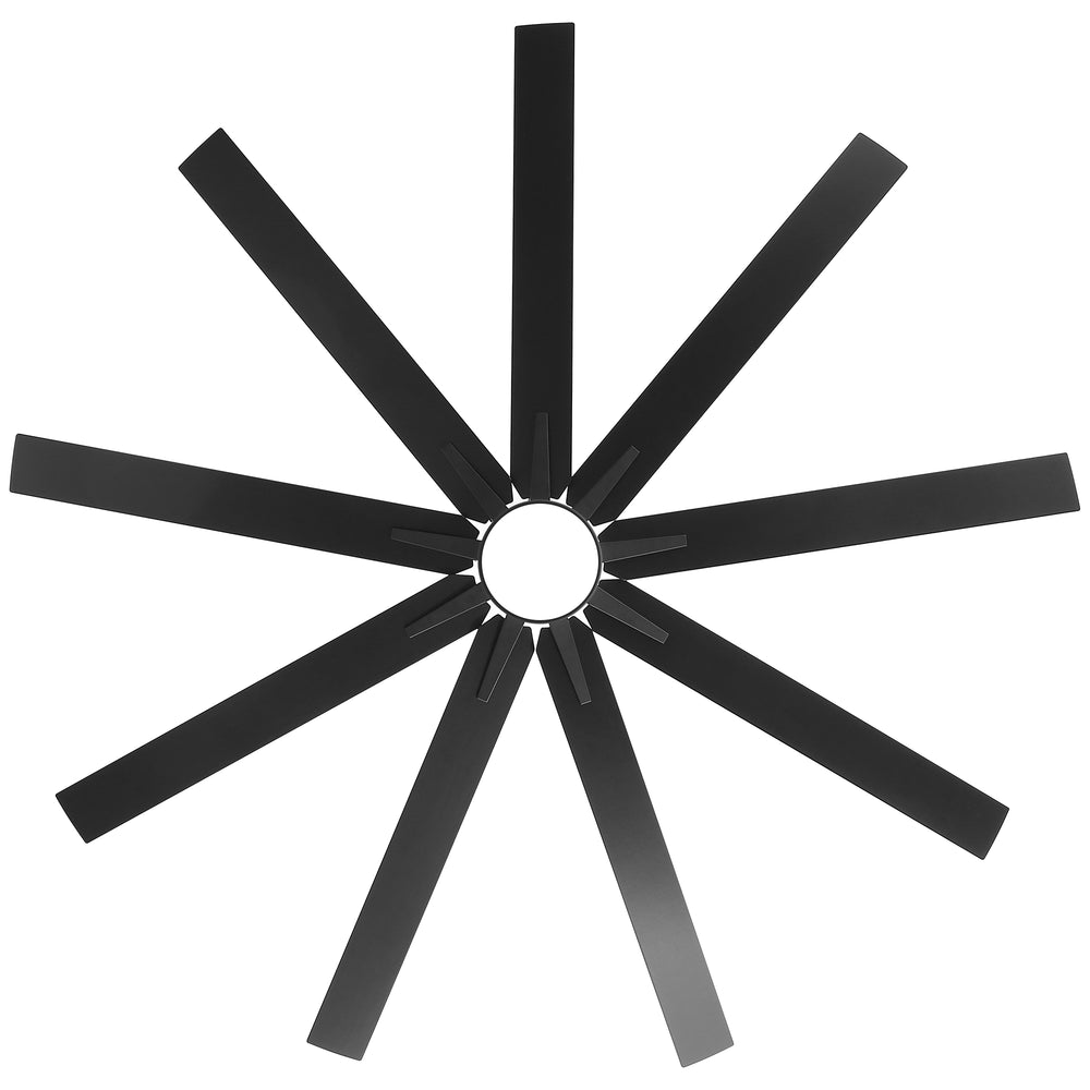 Breezary 72"/84" 9-Blade Silent DC Motor Modern Ceiling Fan with 24W LED Light (Memory Function)