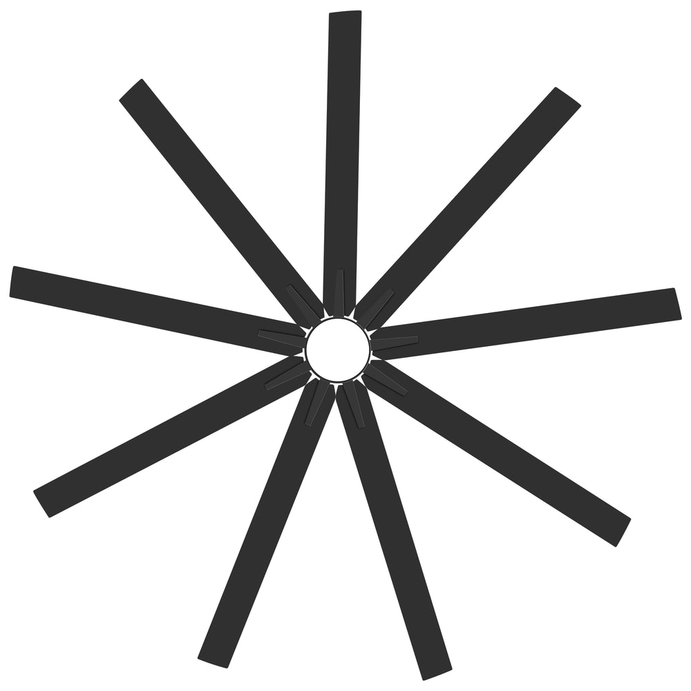 Breezary 72"/84" 9-Blade Silent DC Motor Modern Ceiling Fan with 24W LED Light (Memory Function)