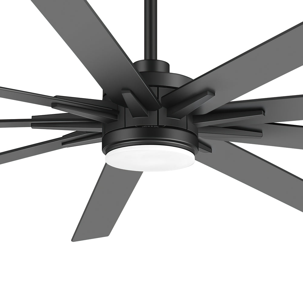 Breezary 72"/84" 9-Blade Silent DC Motor Modern Ceiling Fan with 24W LED Light (Memory Function)