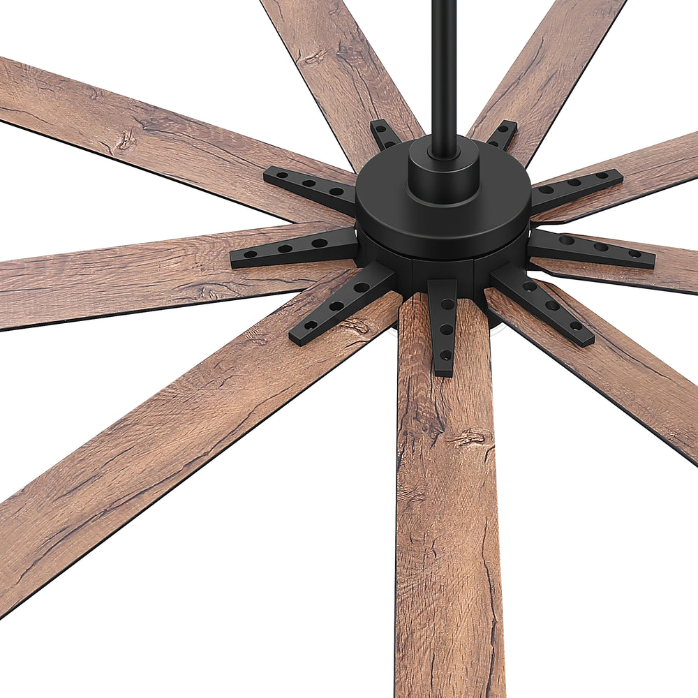 Breezary 72"/84" 9-Blade Silent DC Motor Modern Ceiling Fan with 24W LED Light (Memory Function)