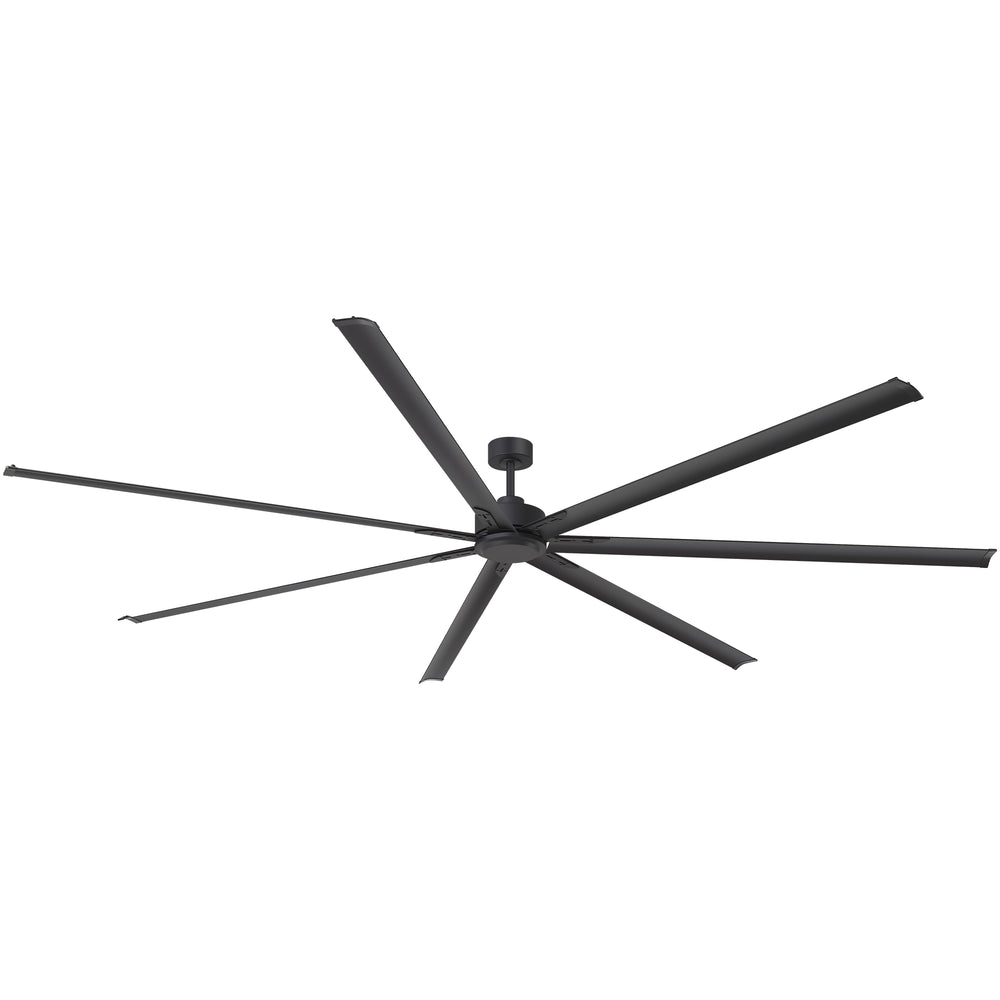 Breezary 120 Inch HVLS Industrial Ceiling Fan with PMSM Motor, 8-Blade Large Ceiling Fan for Warehouse, Gym and Factory - Aluminum No Light