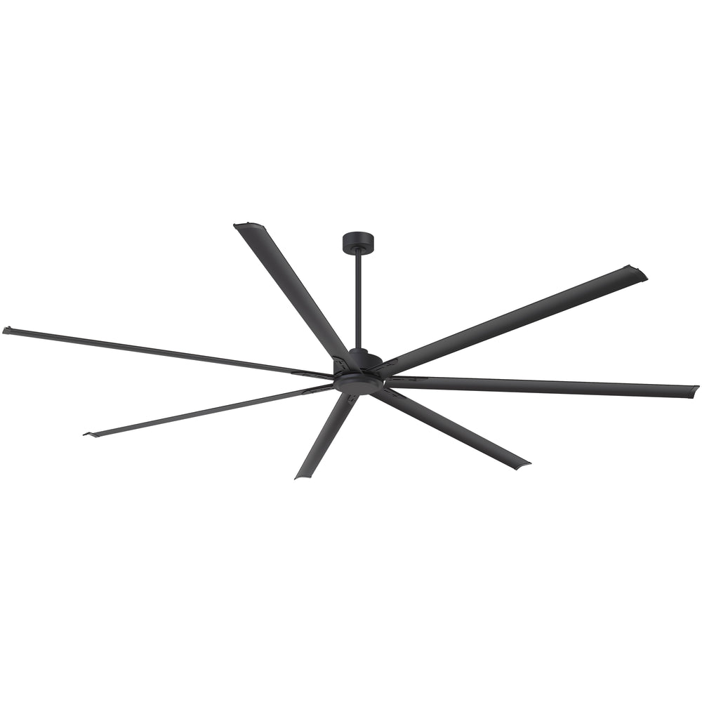 Breezary 120 Inch HVLS Industrial Ceiling Fan with PMSM Motor, 8-Blade Large Ceiling Fan for Warehouse, Gym and Factory - Aluminum No Light