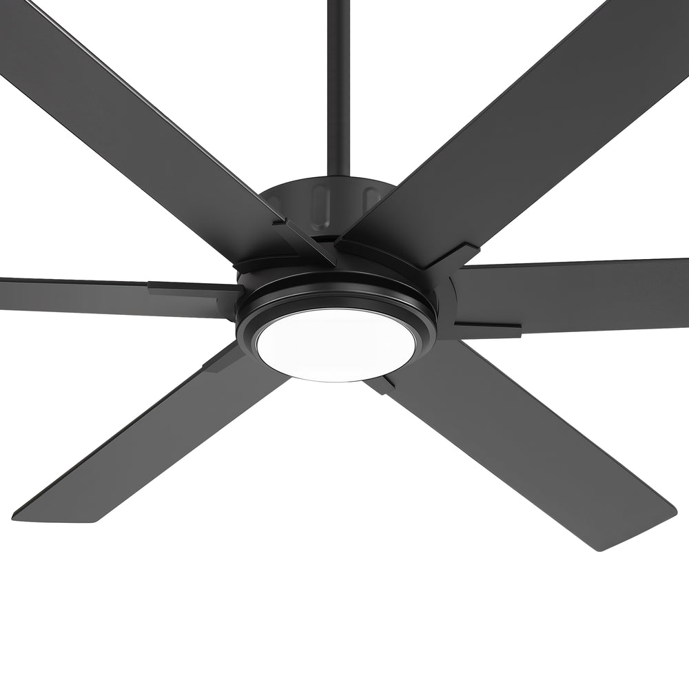 Modern 60" Ceiling Fan with LED Light, Remote Control, Quiet DC Motor, 6-Speed Reversible Fan, Dimmable Lighting, Timer for Bedroom