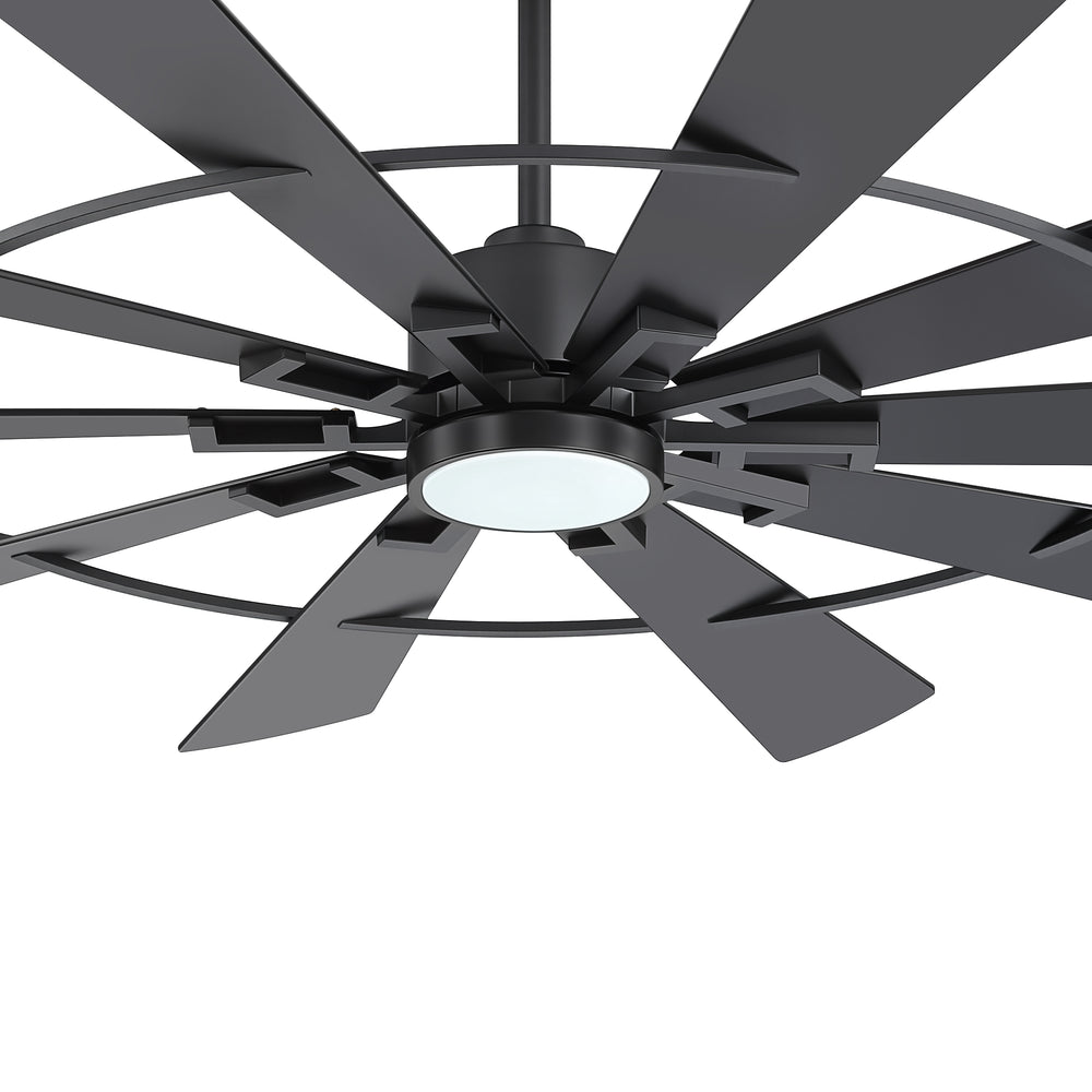 62/72 Inch Modern Ceiling Fan with LED Light and Remote, Dual Finish Blades, Ultra Quiet DC Motor, 6-Speed Ceiling Fan for Large Rooms