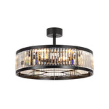 28 Inch Caged Ceiling Fan with Light & Remote Control