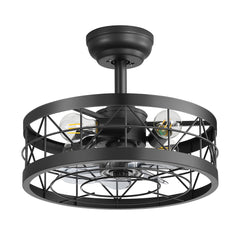 Onyx 16.5-in Black Chandelier Ceiling Fan with Remote Control(7-blade)（复制）