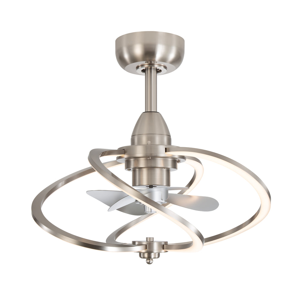 20-inch Modern 3-Blade Dimmable LED Ceiling Fan with Light Kit and Remote,6" downrod Included