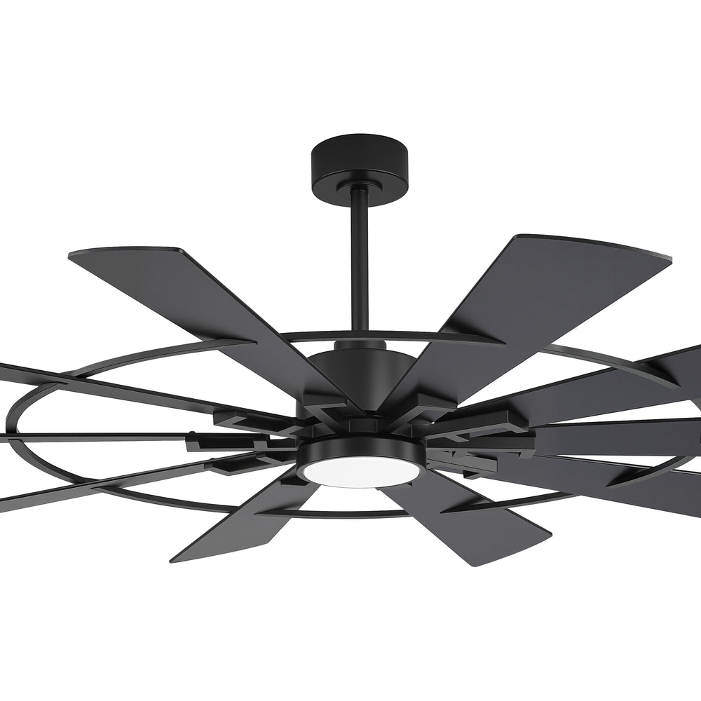 62/72 Inch Modern Ceiling Fan with LED Light and Remote, Dual Finish Blades, Ultra Quiet DC Motor, 6-Speed Ceiling Fan for Large Rooms