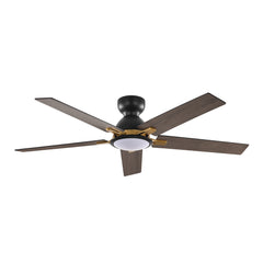 Windward 52 in. LED Indoor Black Ceiling Fans with Light and Remote Control