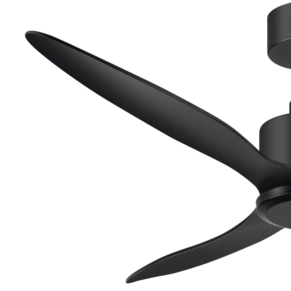 52-Inch Ceiling Fan without Light, 3 ABS Blades, Remote Control with 6 Speeds, Reverse Function, Timer, Quiet DC Motor, Includes 5" & 10" Downrods, Ideal for Dining, Bedroom, and Living Room