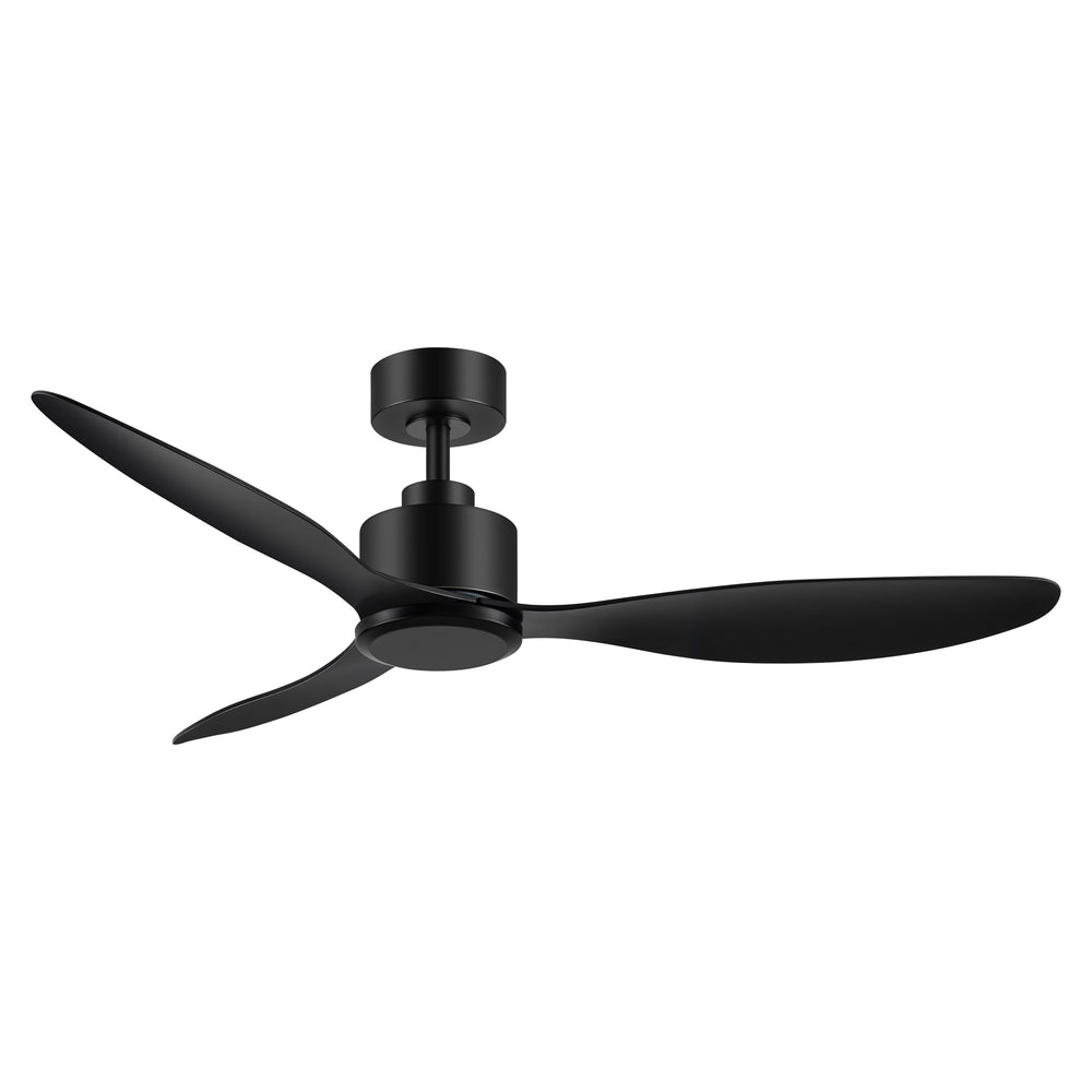 52-Inch Ceiling Fan without Light, 3 ABS Blades, Remote Control with 6 Speeds, Reverse Function, Timer, Quiet DC Motor, Includes 5" & 10" Downrods, Ideal for Dining, Bedroom, and Living Room