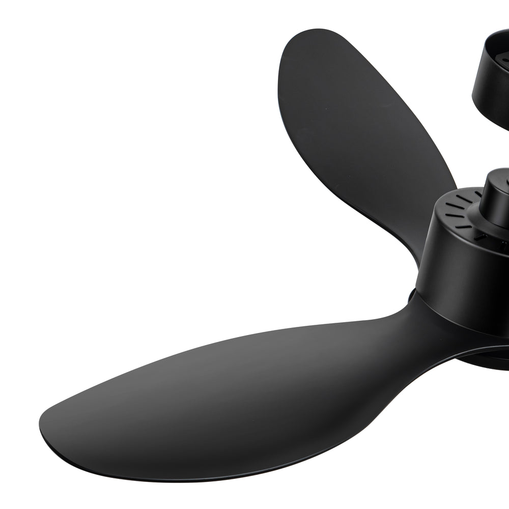 52-Inch Ceiling Fan without Light, 3 ABS Blades, Remote Control with 6 Speeds, Reverse Function, Timer, Quiet DC Motor, Includes 5" & 10" Downrods, Ideal for Dining, Bedroom, and Living Room