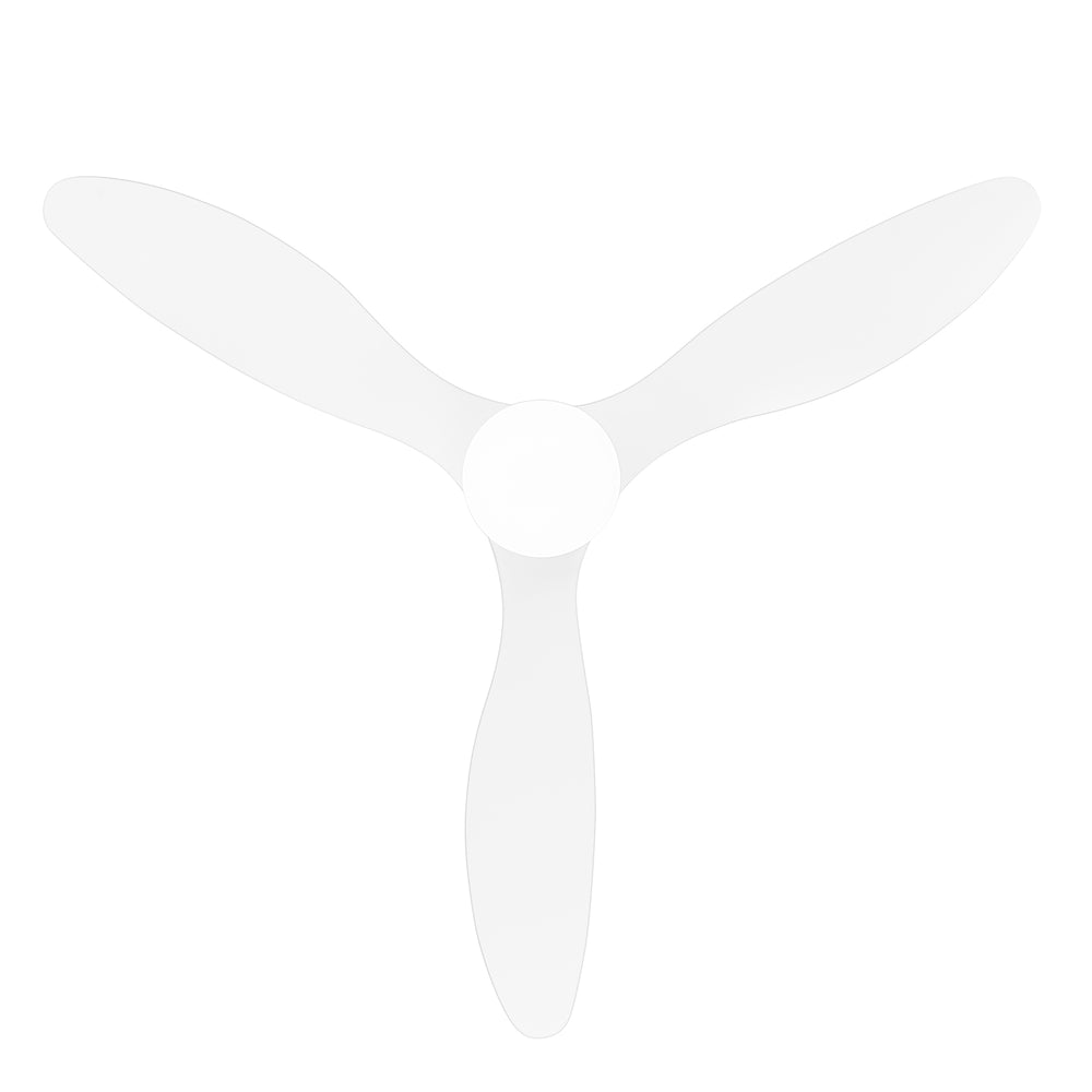 52-Inch Modern Ceiling Fan with Light, 3 ABS Blades, 18W LED with 3 Color Temperatures, Remote Control with 6 Speeds, Reverse Function, Timer, Quiet DC Motor, Includes 5" & 10" Downrods, Ideal for Dining, Bedroom, and Living Room