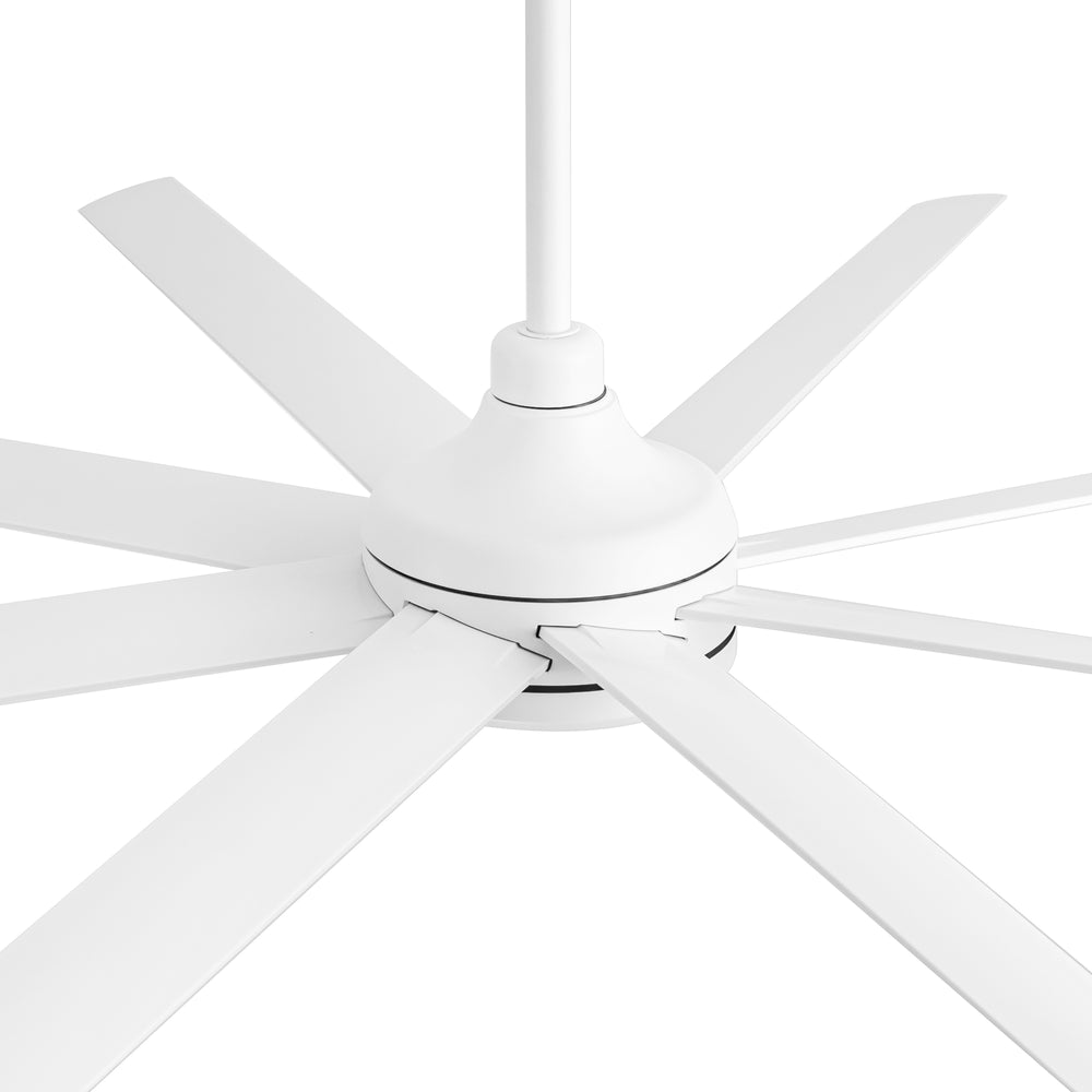 Breezary 72 Inch HVLS Industrial Ceiling Fan with Silent DC Motor, 8-Blade Large Ceiling Fan for Warehouse, Gym and Factory - Matte Black