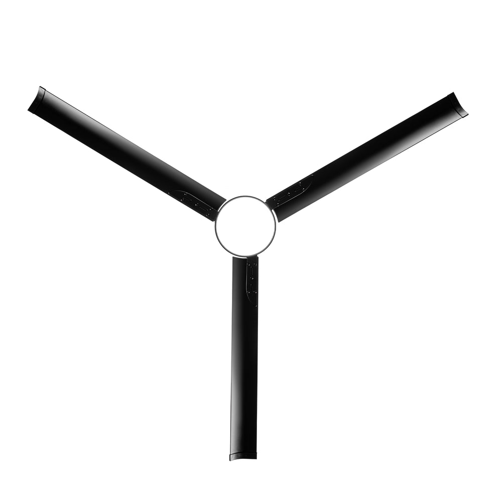 72-inch Black Ceiling Fans with Lights Remote Control,  Industrial Large Ceiling Fan, 3 Reversible Blades, 6-Speed, Quiet DC Motor, LED Ceiling Light Chandelier for Indoor/Outdoor Patio Living Room