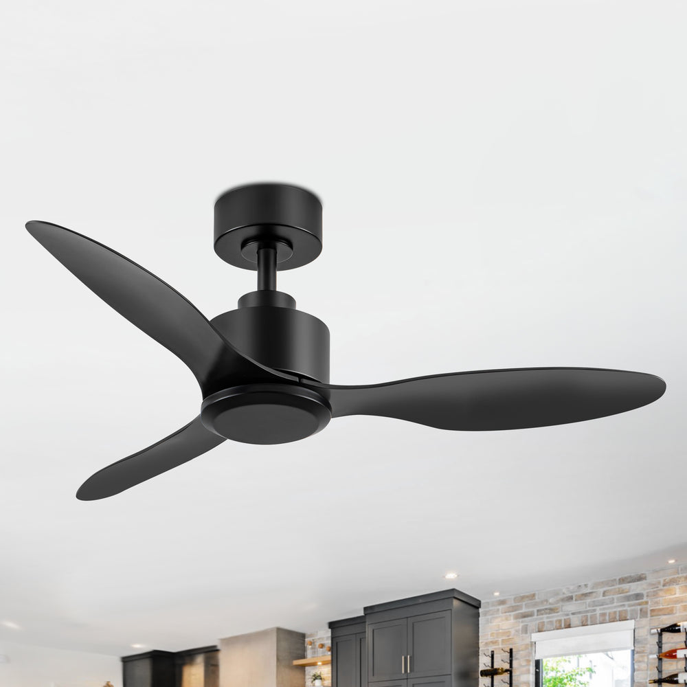 42-in Black/White Ceiling Fan Remote without Light(3-Blade)
