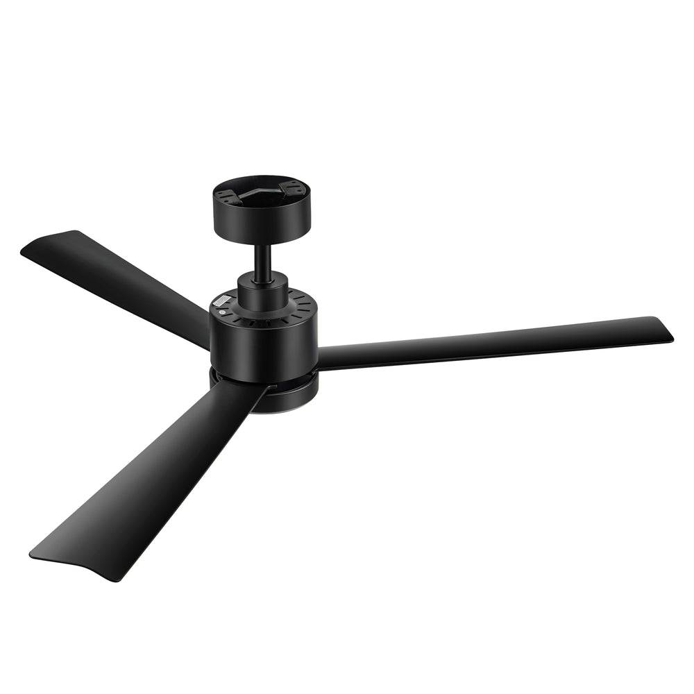 52 Inch White 3-Blade LED Ceiling Fan with Light and Remote Control