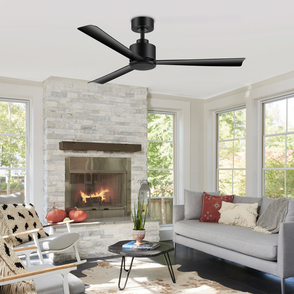 52 Inch LED  Ceiling Fan  without Light,Remote and 5"Downrod Included