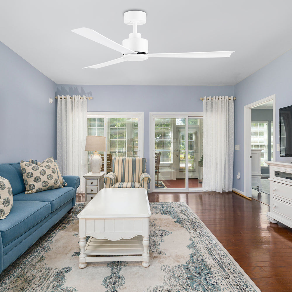 52 Inch LED  Ceiling Fan  without Light,Remote and 5"Downrod Included