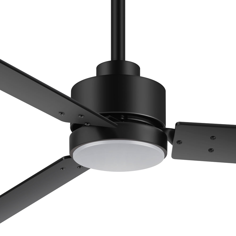 48-inch LED Black Ceiling Fan with Light and Remote (3-Blade)
