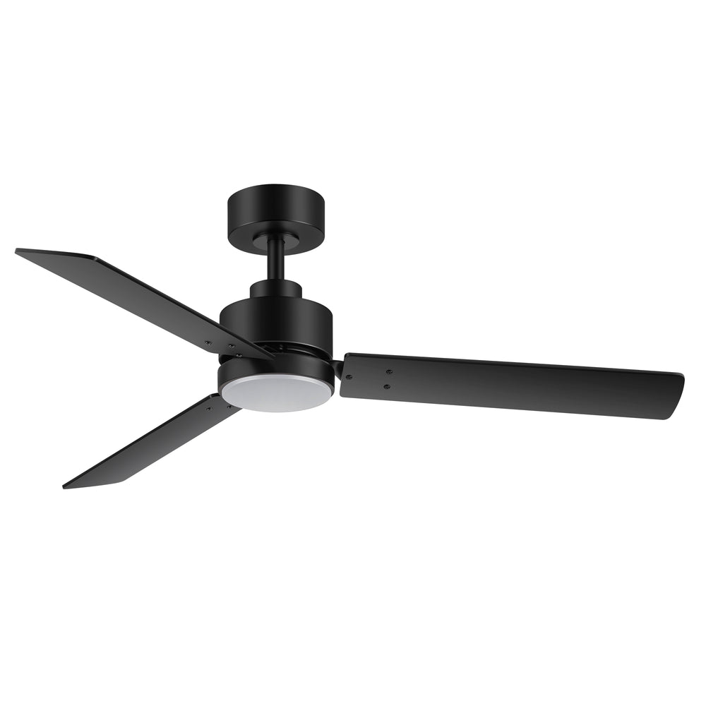 48-inch LED Black Ceiling Fan with Light and Remote (3-Blade)