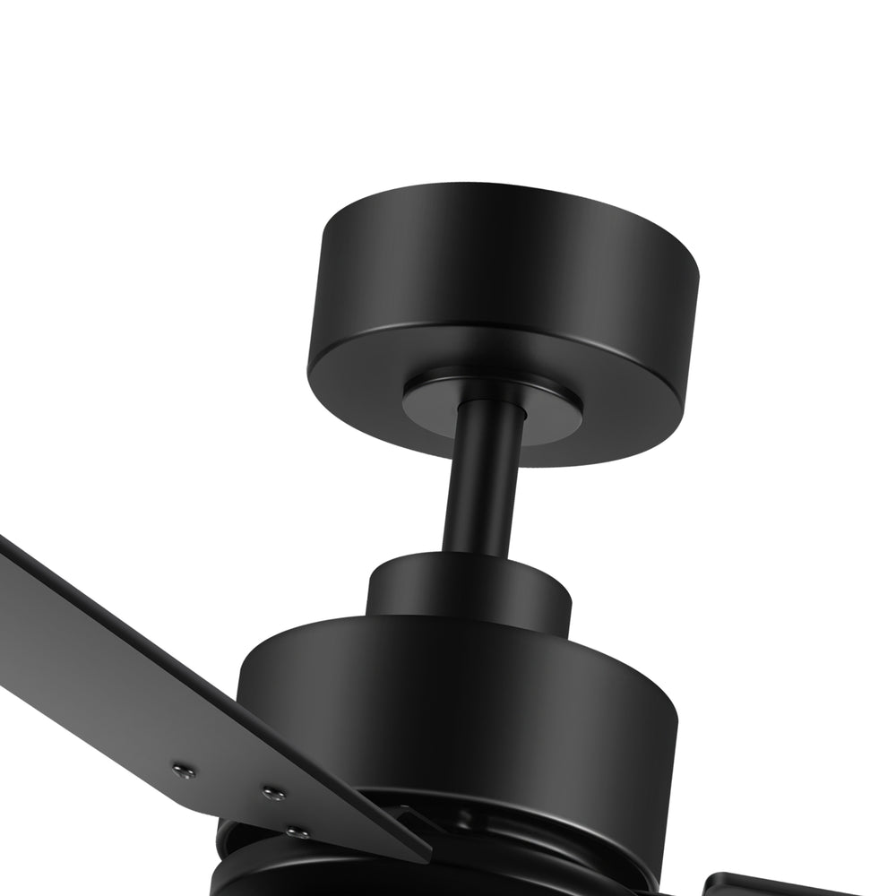 48-inch 3-Blade Black Ceiling Fan without Light,5” Downrod Included