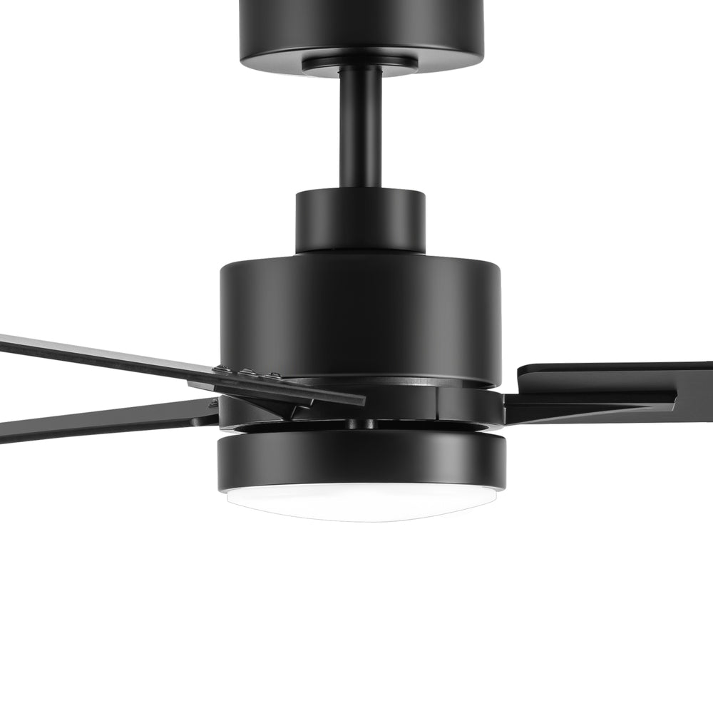 48-inch 3-Blade Black Ceiling Fan with Light and Remote,18W LED Light with 3 Adjustable Color Temperature