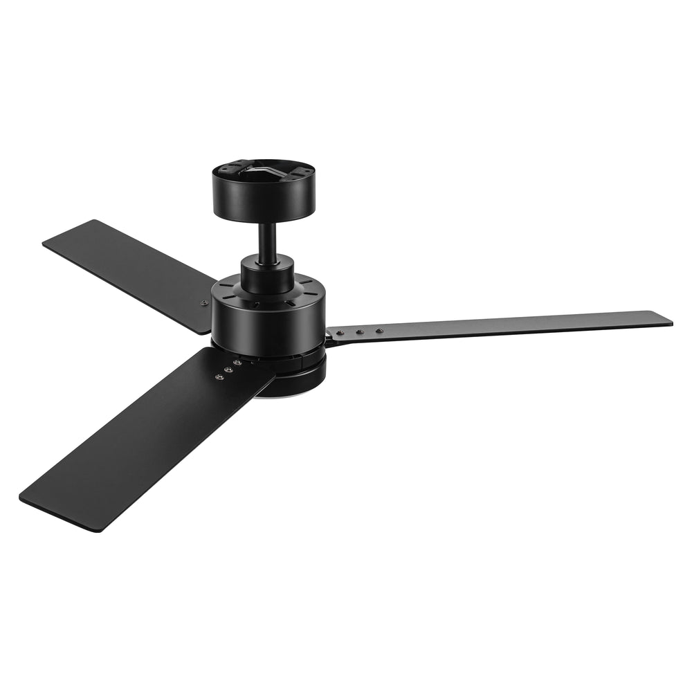 48-inch 3-Blade Black Ceiling Fan with Light and Remote,18W LED Light with 3 Adjustable Color Temperature