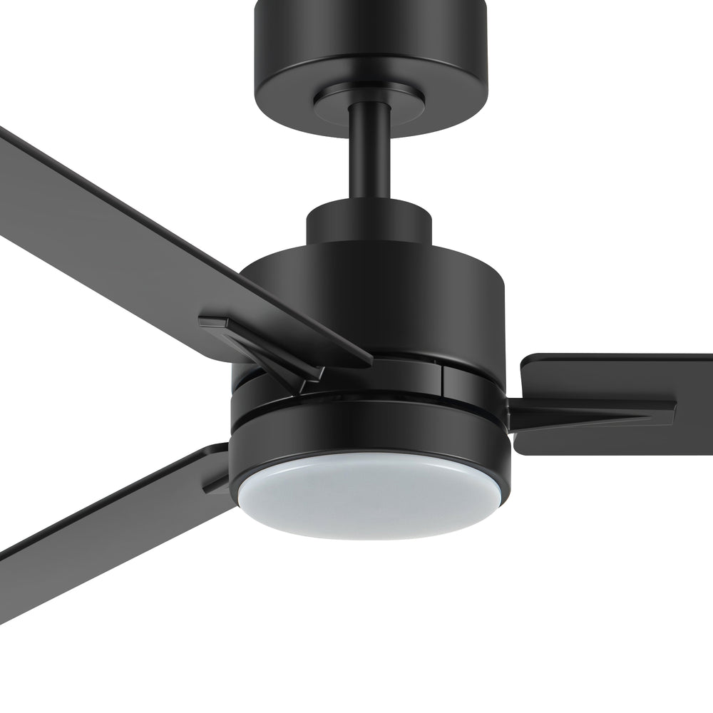 48-inch 3-Blade Black Ceiling Fan with Light and Remote,18W LED Light with 3 Adjustable Color Temperature
