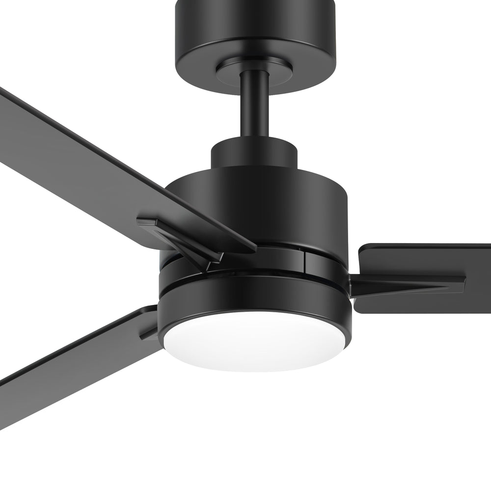 48-inch 3-Blade Black Ceiling Fan with Light and Remote,18W LED Light with 3 Adjustable Color Temperature