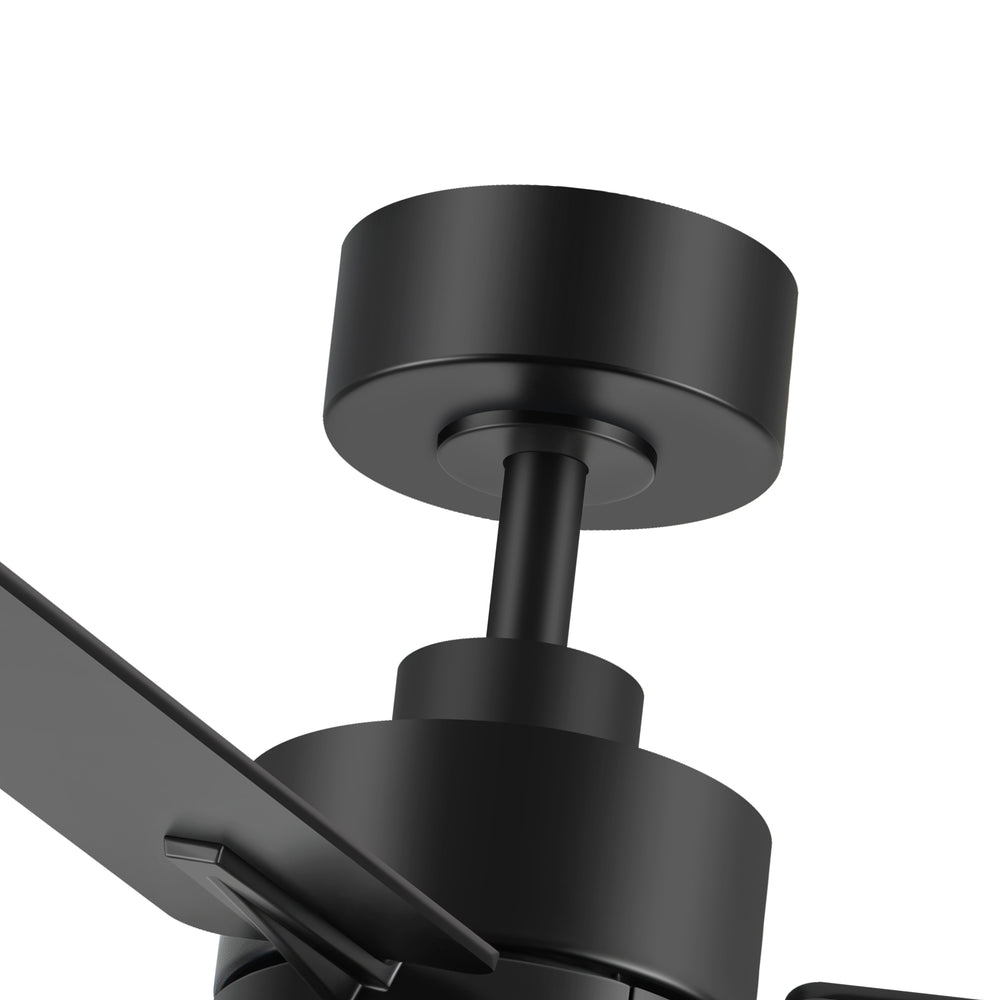 48-inch 3-Blade Black Ceiling Fan with Light and Remote,18W LED Light with 3 Adjustable Color Temperature