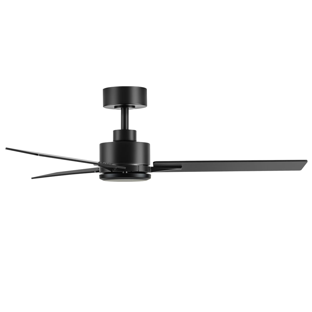 48-inch Indoor Black  Ceiling Fan with Remote without Light(3-Blade)